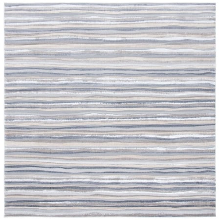 Safavieh 6 ft. 7 in. x 6 ft. 7 in. Lagoon Power Loomed Square Area Rug Grey & Ivory LGN148F-7SQ